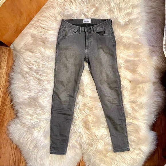 DUER Women's Performance Denim Mid Rise Skinny - Grey - Picture 3 of 4